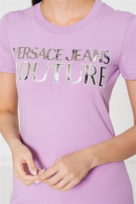 Versace Jeans Couture, Tricou cu logo, Lila, XS 